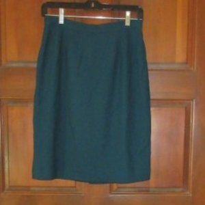 Lined Green Pencil Skirt 8P KASPER